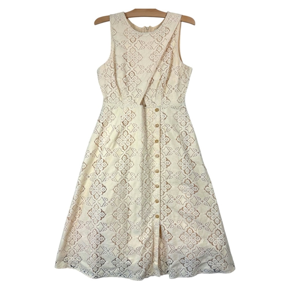 Elegant Cream Lace Dress